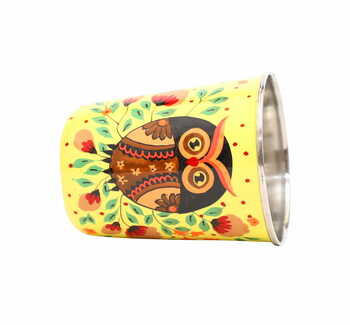 Steel Tumbler Small-Owl Eye Yellow