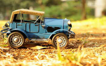 Vintage Car-Blue Medium